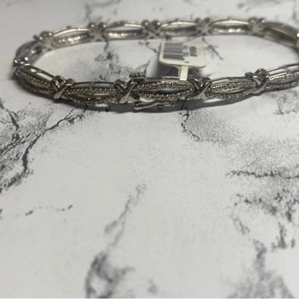 Sterling Silver Diamond Bracelet